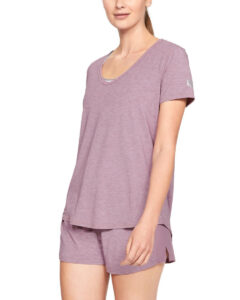  Dámske  Athlete Recovery Sleepwear™ Tričko na spanie Under Armour -  ružová fialová 