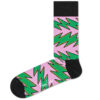 Pánske  Rock'n Roll Stripe Ponožky Happy Socks -  zelená ružová