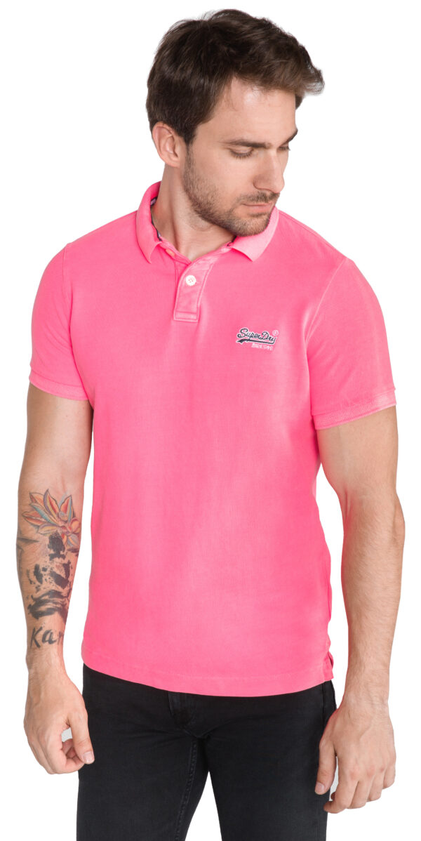  Pánske  Polo tričko SuperDry -  ružová 