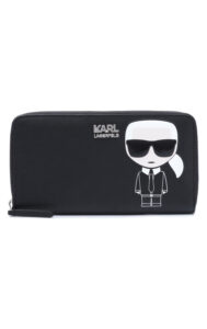 Dámske  Ikonik Peňaženka Karl Lagerfeld -  čierna 