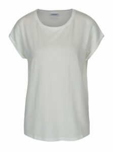 Krémové dámske basic tričko s krátkym rukávom AWARE by VERO MODA Ava