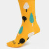 Žlté unisex ponožky s motívom stromov Fusakle Ovocný sad