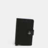 Čierna kožená peňaženka s hliníkovým puzdrom s RFID Secrid Miniwallet Cubic