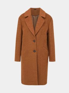 Hnedý vlnený kabát M&Co