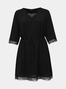 Čierne šaty s krajkou Zizzi Philia
