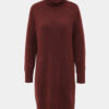 Hnedé svetrové šaty s rolákom Jacqueline de Yong Debbie