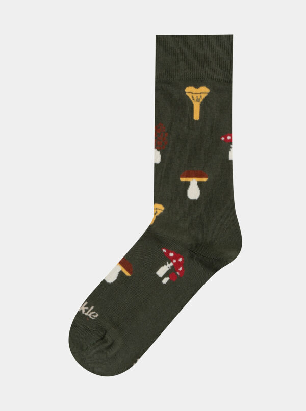 Kaki vzorované ponožky Fusakle Hubar