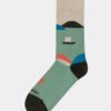Zelené vzorované ponožky Fusakle Na priehrade
