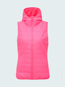 Neonovo rúžová dámska prešívaná vesta SAM 73