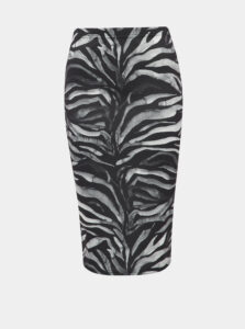 Šedo-čierna púzdrová sukňa so zebrím vzorom Dorothy Perkins