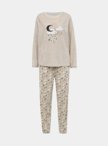 Béžové žíhané dvojdielne pyžamo M&Co
