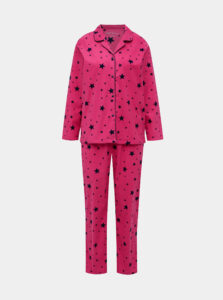Rúžové vzorované dvojdielne pyžamo M&Co