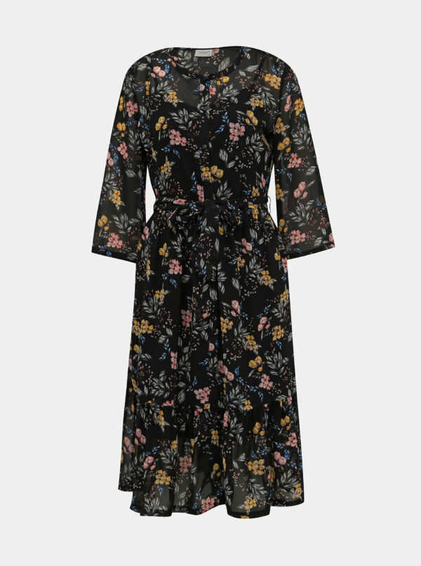 Čierne kvetované šaty Jacqueline de Yong Emillia