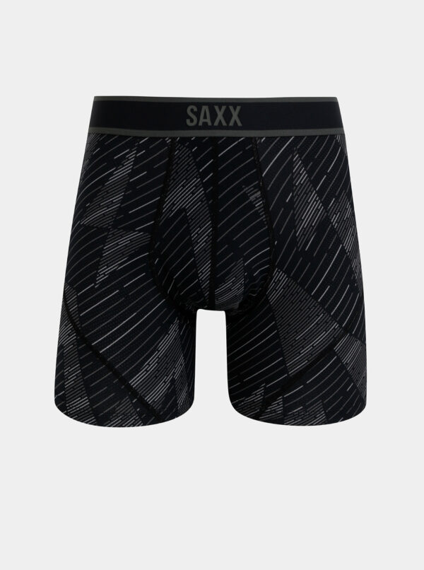 Čierne vzorované športové boxerky SAXX