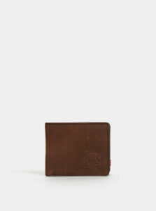 Hnedá kožená peňaženka Herschel Supply Hank