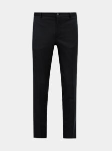 Čierne oblekové slim fit nohavice s prímesou vlny Jack & Jones Solaris