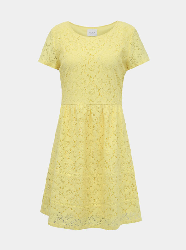 Žlté krajkové šaty VILA Sulacey