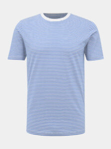 Modro-biele pruhované basic tričko Selected Homme The Perfect