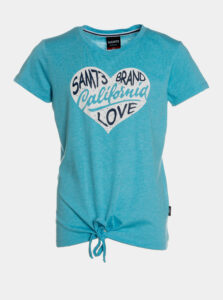 Modré dievčenské tričko s potlačou SAM 73