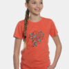 Oranžové dievčenské tričko s potlačou SAM 73