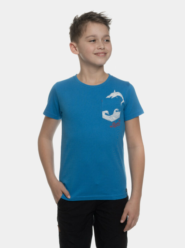 Modré chlapčenské tričko s vreckom SAM 73