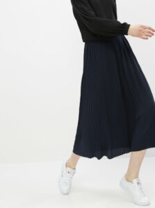 Tmavomodrá plisovaná midi sukňa Jacqueline de Yong Paris