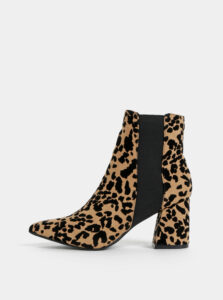 Hnedé členkové topánky s gepardím vzorom Dorothy Perkins