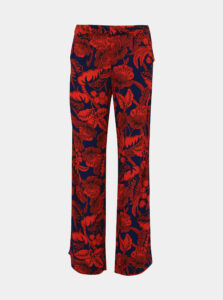 Červeno-modré kvetované nohavice s pásom Desigual Eritrea