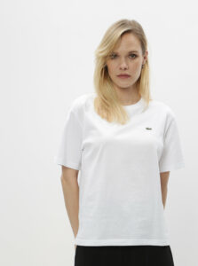 Biele dámske basic tričko Lacoste