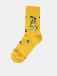 Žlté dievčenské vzorované ponožky Fusakle Víla Amalka