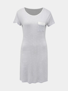 Šedo-biela pruhovaná nočná košeľa M&Co