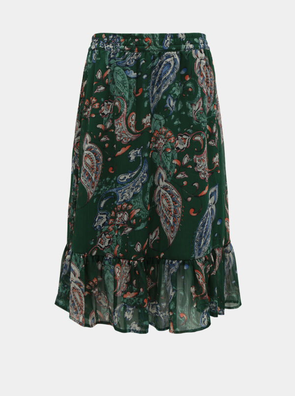 Tmavozelená vzorovaná sukňa Jacqueline de Yong Rufus