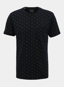 Tmavomodré vzorované tričko Selected Homme Ulrik