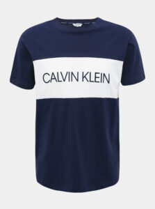 Tmavomodré pánske tričko s potlačou Calvin Klein Underwear