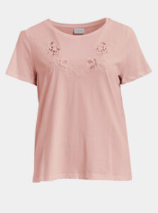 Ružové tričko VILA Drano