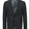 Sivomodré oblekové skinny sako s jemným vzorom Burton Menswear London