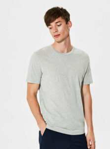 Sivé basic tričko Selected Homme The Perfect