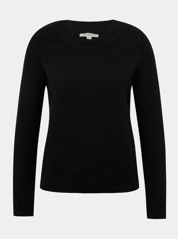 Čierny vlnený sveter Selected Femme Sia