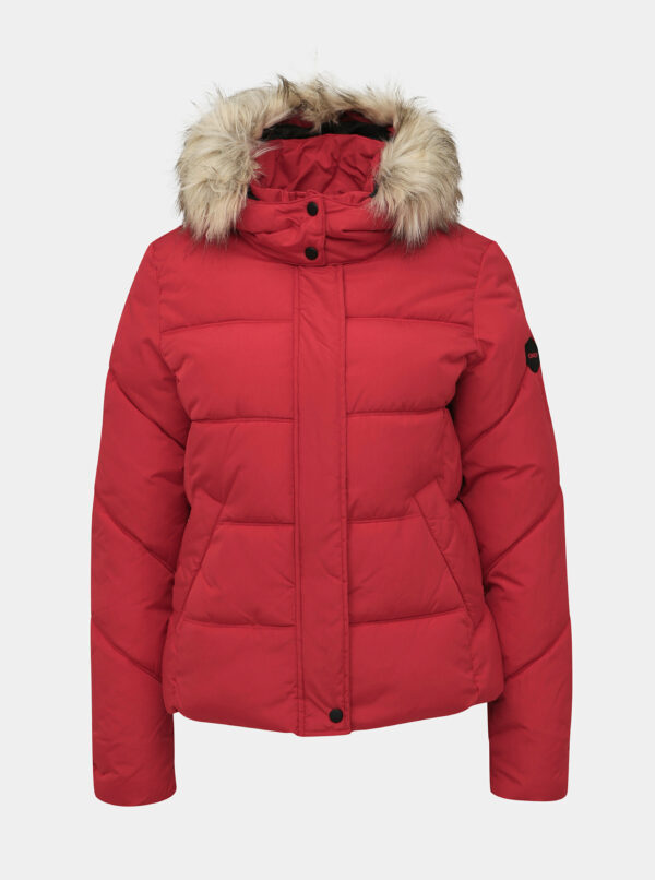 Červená prešívaná zimná bunda ONLY North