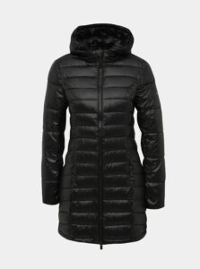 Čierny prešívaný zimný kabát Pepe Jeans Alice