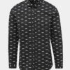 Čierna vzorovaná slim fit košeľa ONLY & SONS France