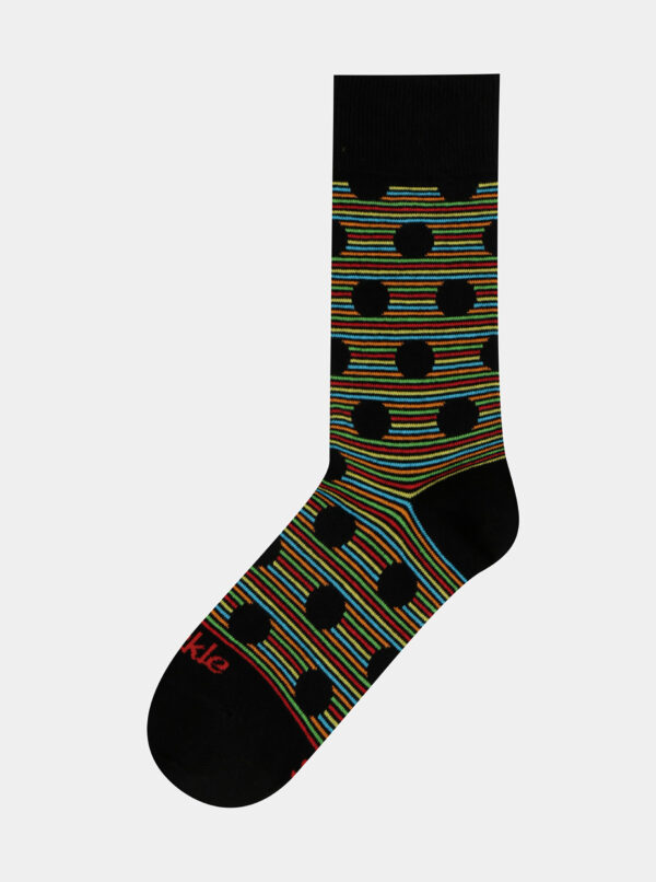 Čierne vzorované ponožky Fusakle Chameleon