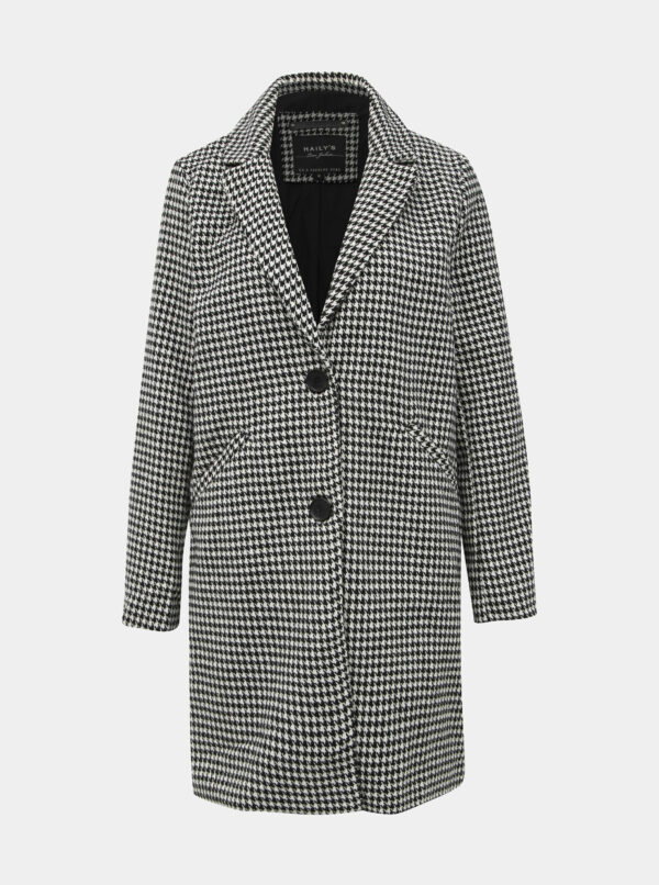 Šedý dámsky vzorovaný kabát Haily´s Selly