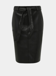 Čierna koženková sukňa Jacqueline de Yong Opel