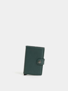 Tmavozelená kožená peňaženka s hliníkovým púzdrom Secrid Miniwallet