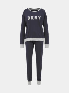 Tmavomodré dvojdielne pyžamo DKNY