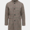 Béžový vzorovaný vlnený kabát Selected Homme Mosto