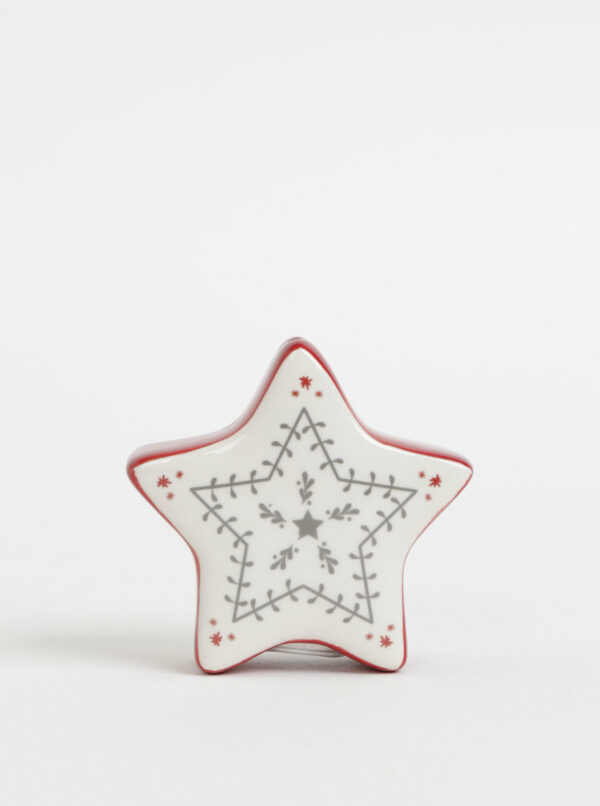 Červeno-krémová solnička v tvare hviezdy Cooksmart