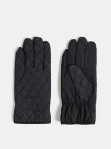 Čierne prešívané rukavice M&Co