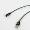 Zelený nabíjací kábel na iPhone Design Letters 1 m